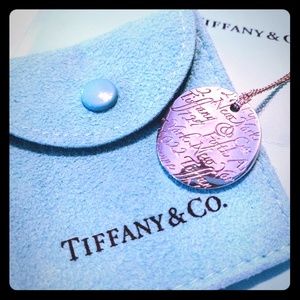 Tiffany & Co silver notes necklace